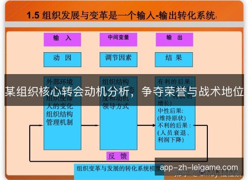 某组织核心转会动机分析，争夺荣誉与战术地位